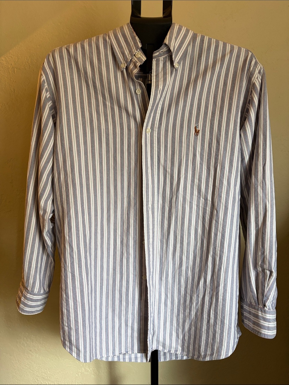 Polo by Ralph Lauren Blue and White Striped Button-Down Shirt